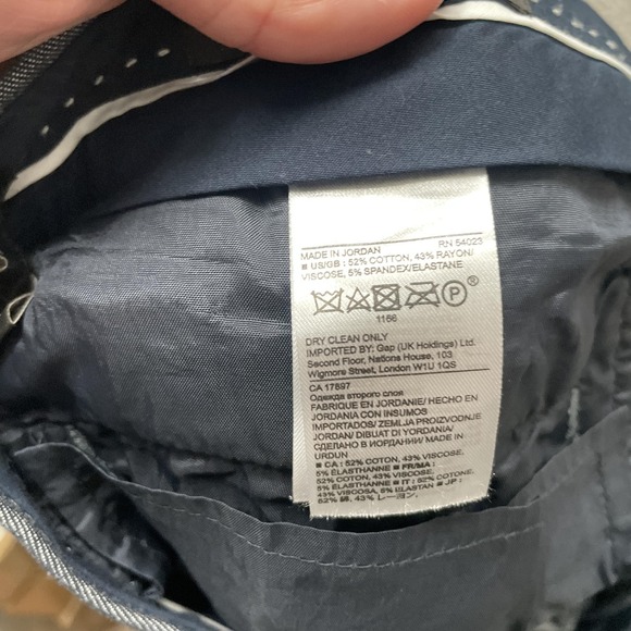 Banana Republic Pants Womens 10 Blue Sloan Mid-Rise Stretch Tapered Ankle Work - Picture 4 of 9